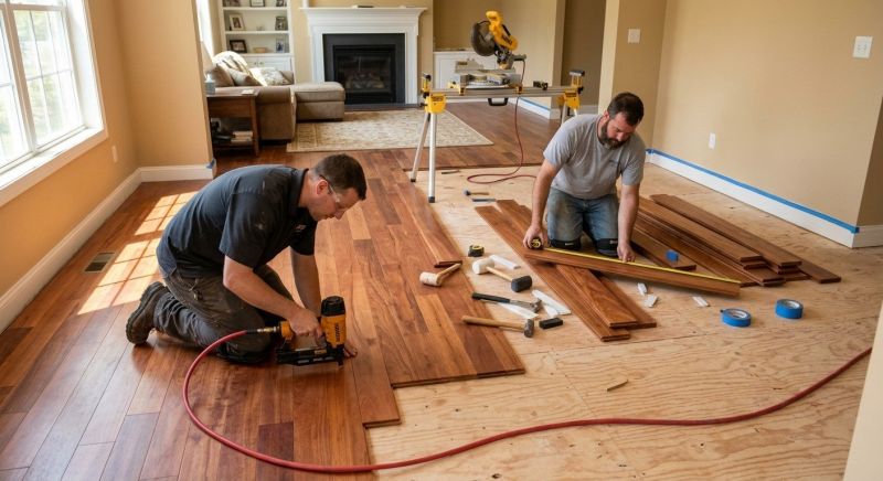 Cherry Floor Installation in Aldie, VA