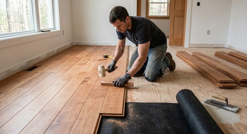 Cherry Floor Installation in Leesburg, VA