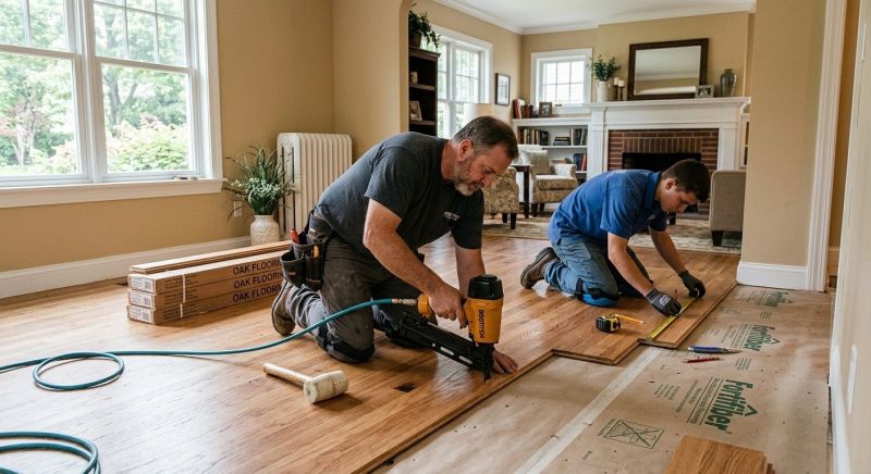 Oak Floor Installation in Bowie, MD
